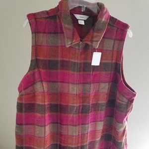 CJ Banks Womens size 2X plaid vest
